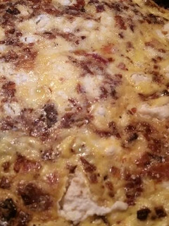 A picture of Bacon, Goat Cheese, & Caramelized Red Onion Frittata.