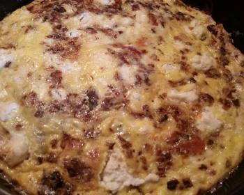 Easy Making Recipe Bacon Goat Cheese  Caramelized Red Onion Frittata Delicious Nutritious