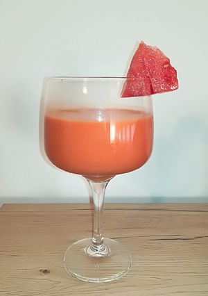A picture of Watermelon Gazpacho 🍉🍎.