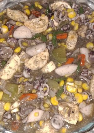 Foto resep Cumi Hitam tofu jagung