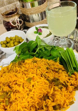 عکسی از دستور لوبیا پلو به روش رستورانی