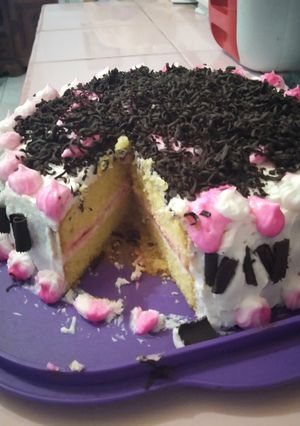 Foto resep 410.Vanilla Sponge Cake (Base Cake)