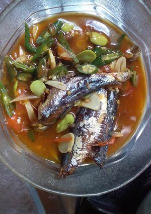 Foto resep Ikan asin tumis cabe ijo pete