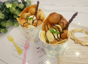 電烤盤「港式雞蛋仔/泡泡窩夫餅」散步小點 的食譜成品照片