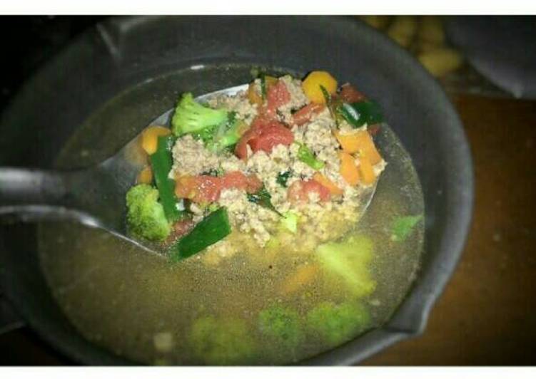 Soup daging untuk baby