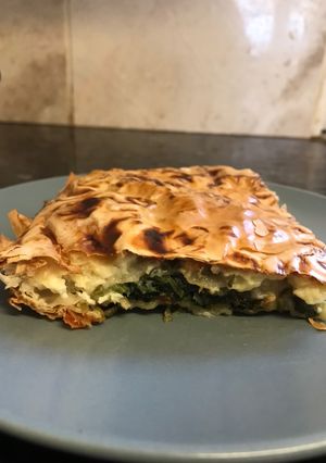 A picture of Turkish style Spinach and Cheese Borek.