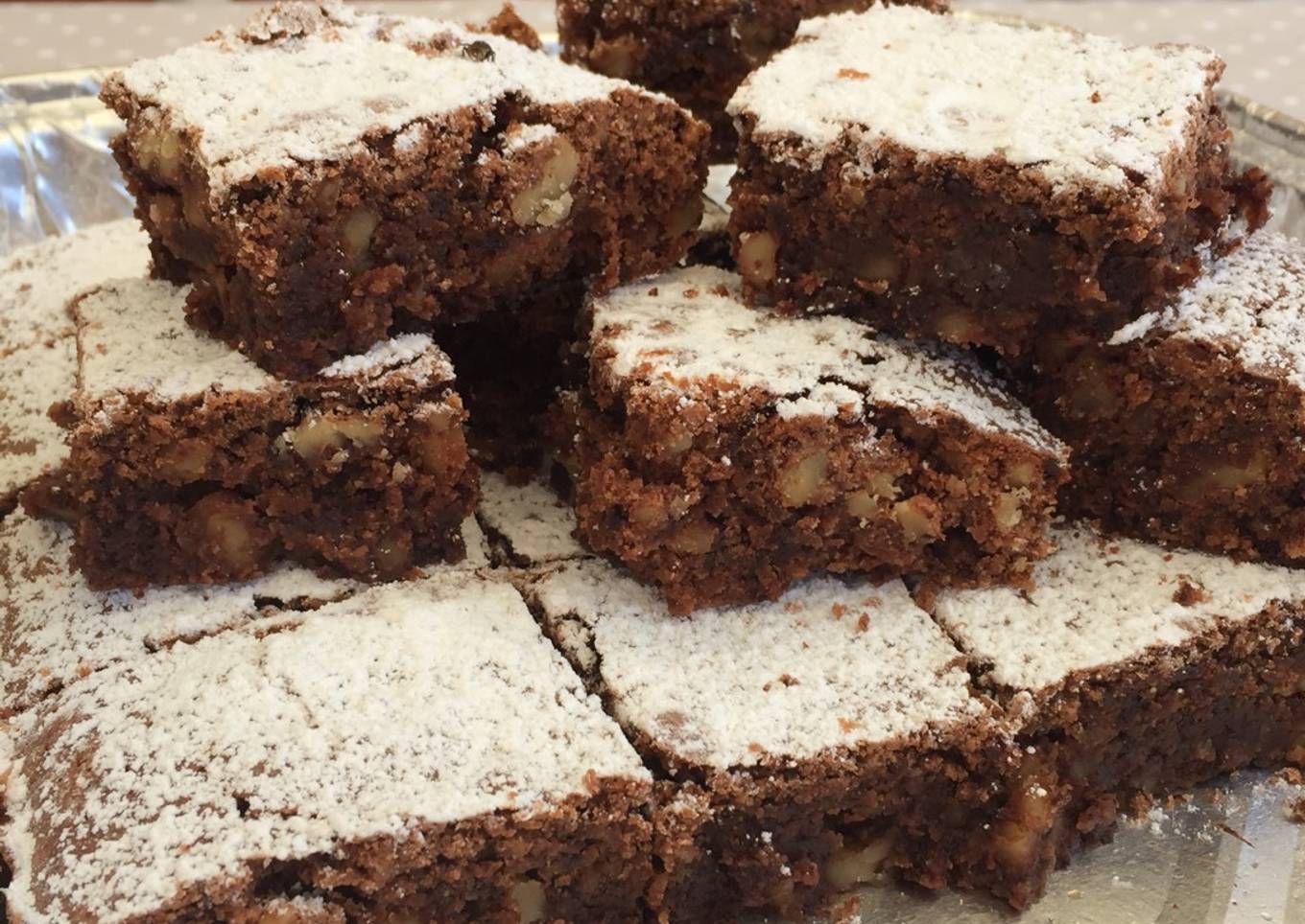 Brownie clásico de chocolate con nueces en Thermomix