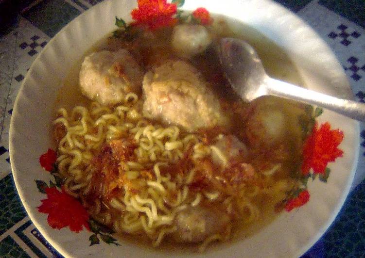 Resep Bakso kuah simple Anti Gagal