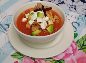 Una foto de Sopa azteca