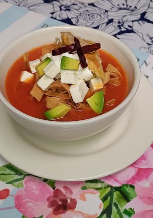 Una foto de Sopa azteca