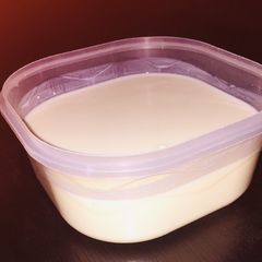 A picture of Homemade yogurt.