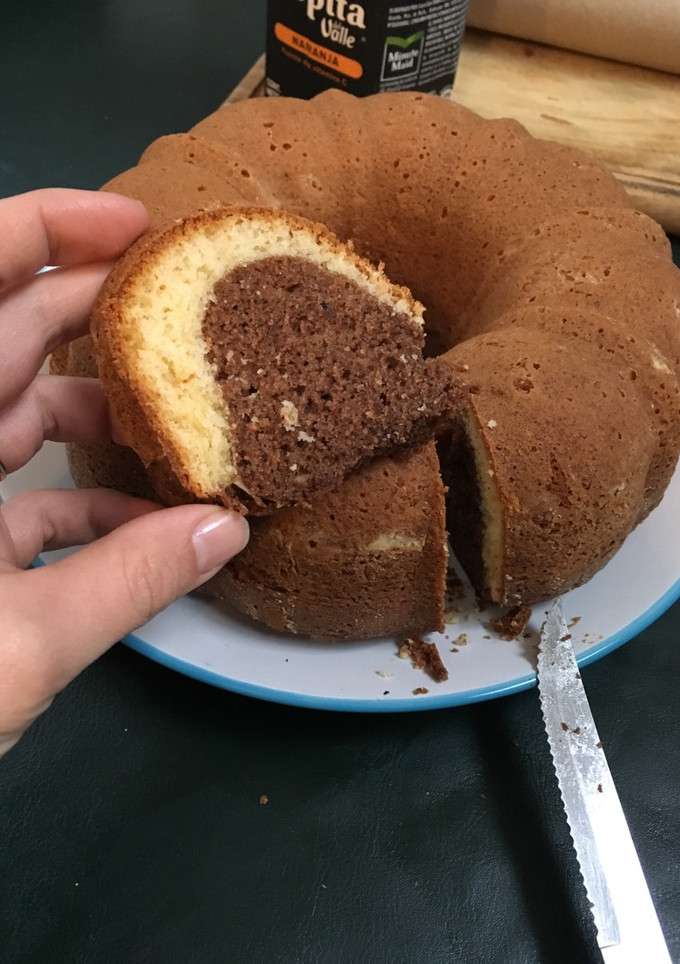 Una foto de Budín marmolado 1, 2, 3
