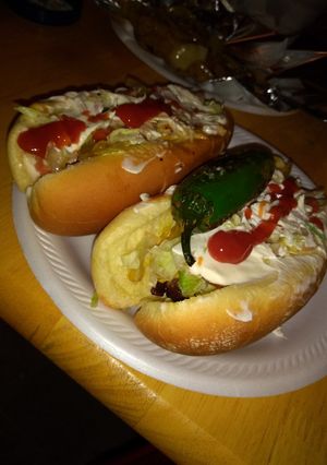 Una foto de Hot dog estilo sonora sencillos