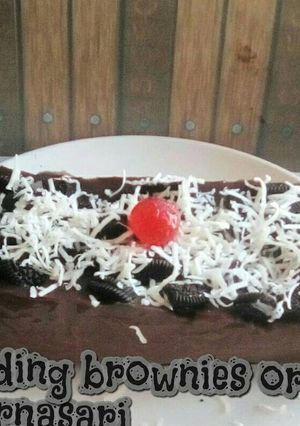 Foto resep Puding brownies oreo