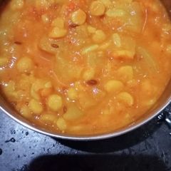A picture of Lauki chana dal mix.
