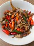 Ikan Asin Bulu Ayam Tumis Pedas