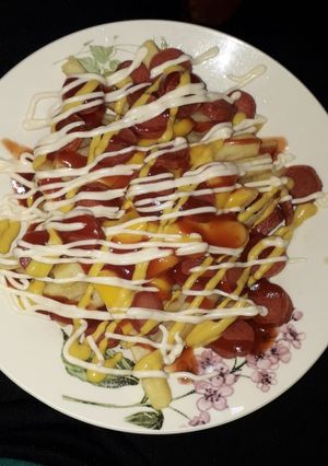 Una foto de Salchipapas
