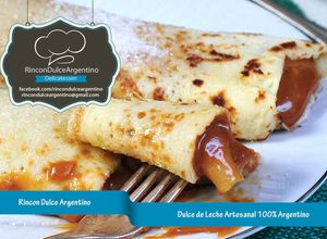 Una foto de Panqueques con Dulce de Leche Rincón Dulce Argentino
