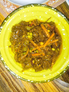 A picture of Shredded beef sauce.