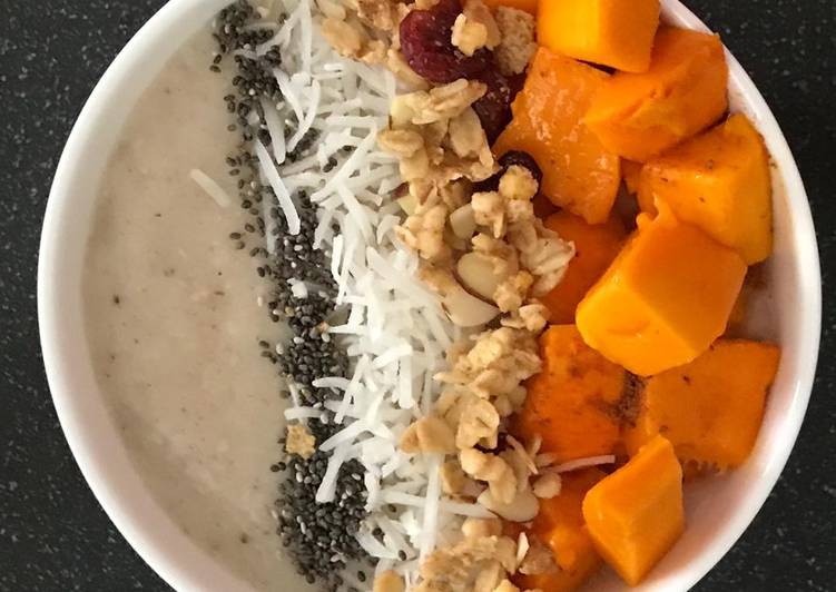 Easiest Way to Make Quick Cinnamon mango oatmeal bowl