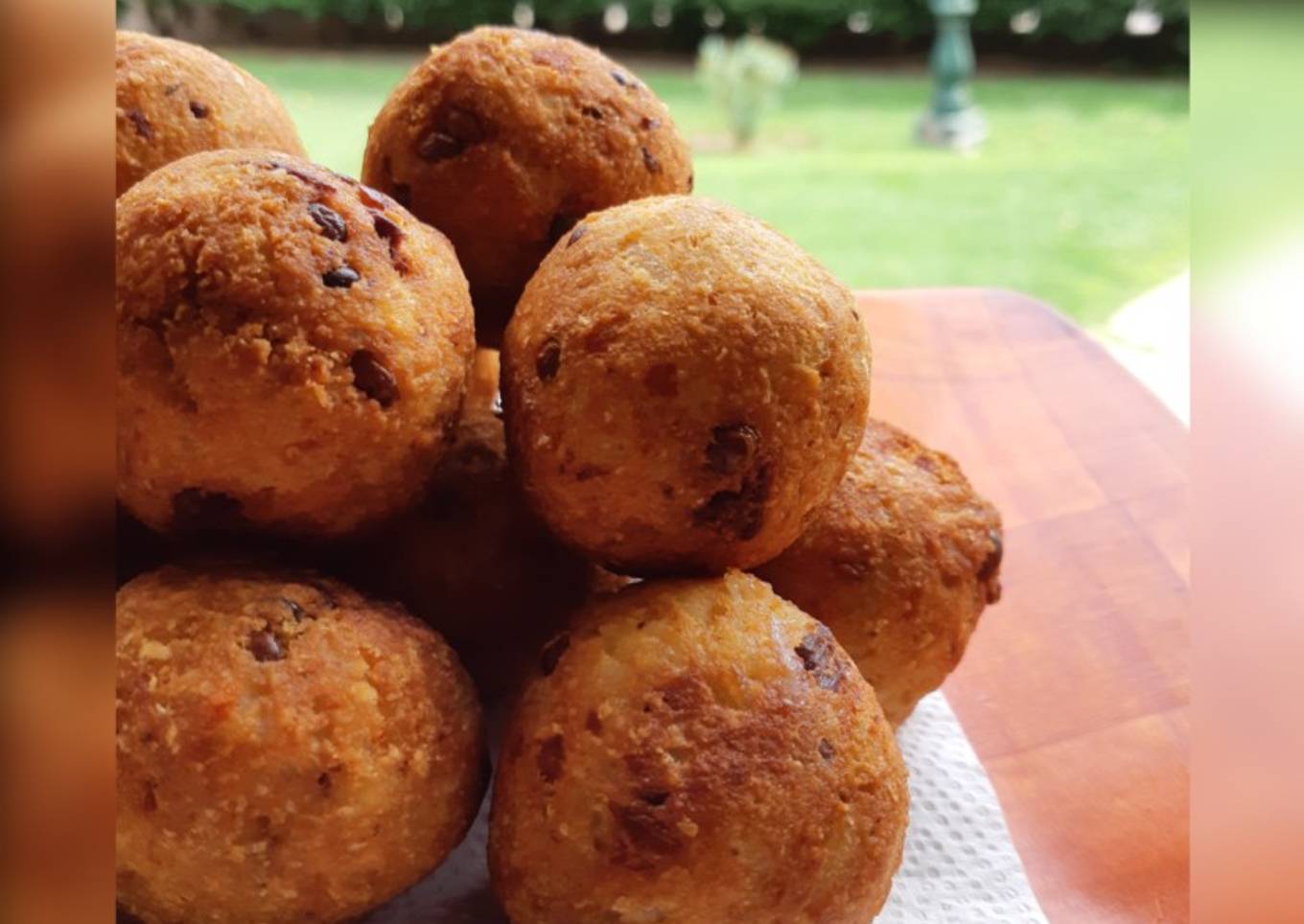 Albóndigas fritas de arroz y lentejas rellenas👌🏻🤤
