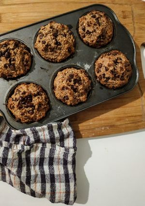 Una foto de Muffins integrales de banana