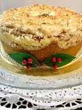 Pastel de nueces y dulce de leche con cobertura crujiente, “sin gluten”
