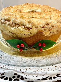 Una foto de Pastel de nueces y dulce de leche con cobertura crujiente, “sin gluten”