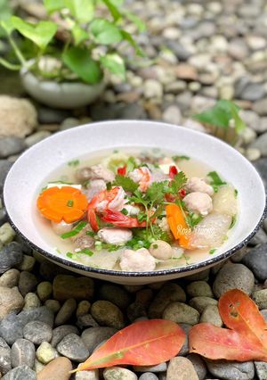 Hình của món Canh Bóng Thả.