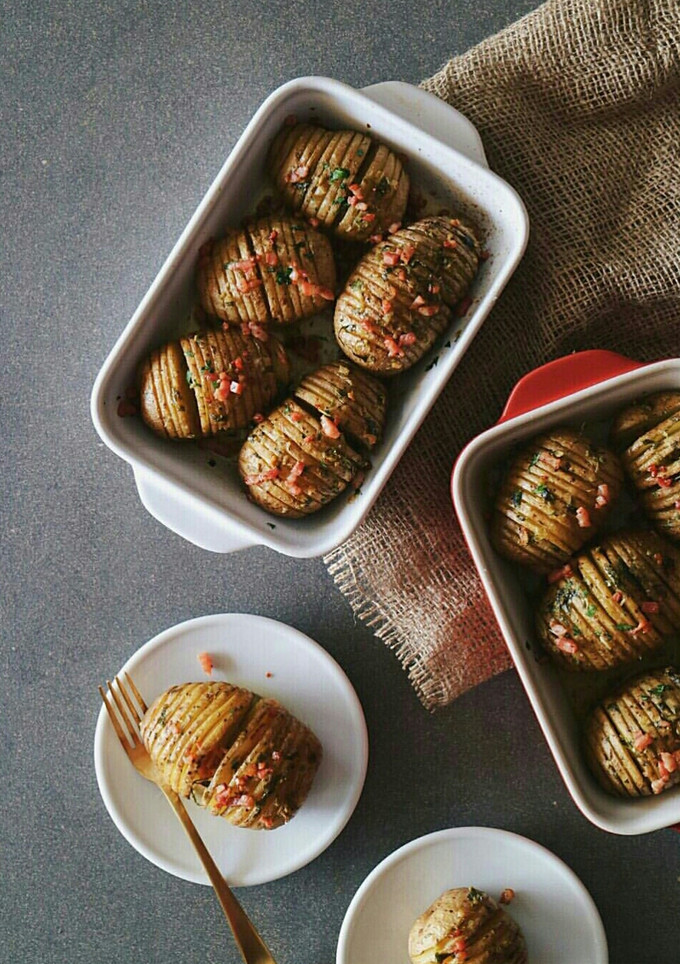 Una foto de Patatas Hasselback