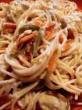 Salsa blanca de pollo y verduras para spaghetti 😋