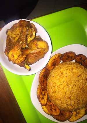 A picture of Christmas Jollof ritual.