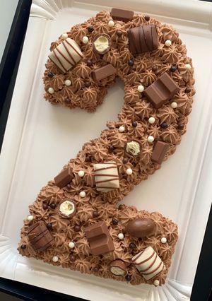 Une photo de NUMBER CAKE NUTELLA & KINDER 🍫