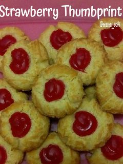 Foto resep Strawberry Thumbprint Cookies