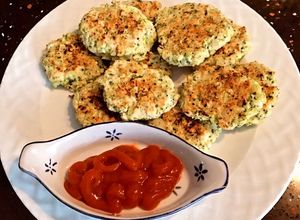 Hình của món Chả tôm súp lơ xanh.