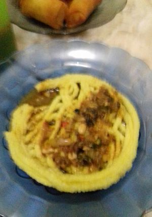 Foto resep Krupuk mih siram sambel oncom