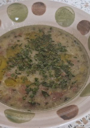 Póréhagymás-baconös leves recept fotója