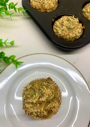 Foto resep Muffin Bayam Keju(Savory Muffin No Mixer Praktis)