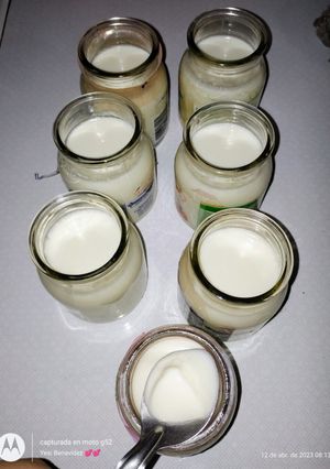 Una foto de Yogurt casero con azúcar