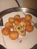 Bolitas de queso y cebolla diferentes
