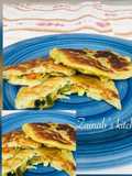 Vegetable stuffed flat bread🍽