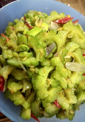 Foto resep Tumis pare hijau rebon udang