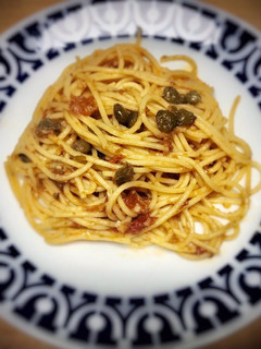 Una foto de Spaghetti a la puttanesca