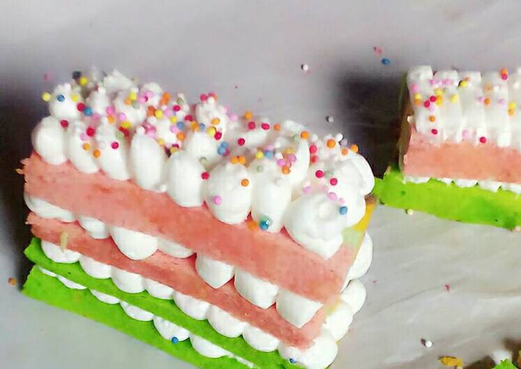 Steamed rainbow cake seri 2