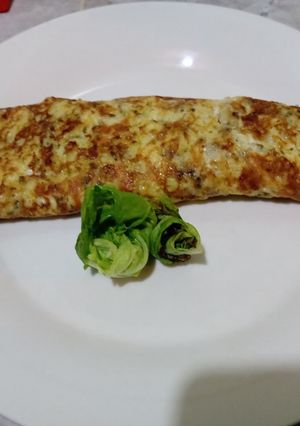 Una foto de Omelette creativo