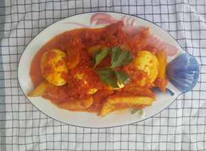 Foto resep Talua balado kantang(telur balado kentang)