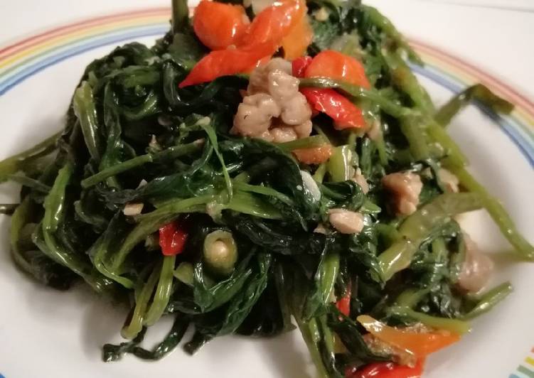 Resep Tumis kangkung bledek Anti Gagal
