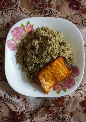 عکسی از دستور شوید پلو باماهی