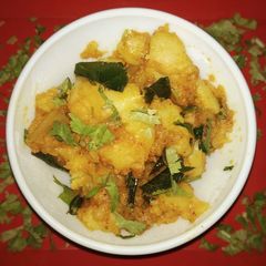 A picture of Jeera aloo (satvik).