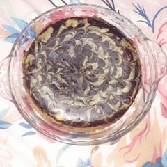 A picture of Eggless zebra cake.